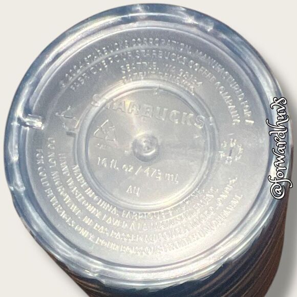 Starbucks 16oz Light Blue Swirl Cold Cups Without Straw - Picture 8 of 11